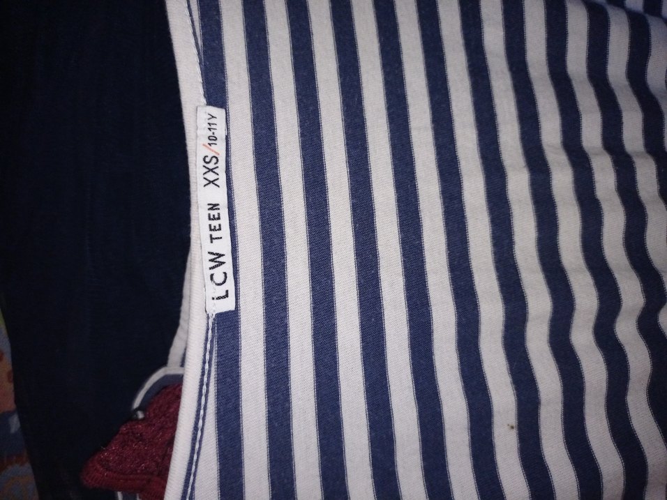 Mavi Çizgili Uzun Hamile Eteği - Görsel 3