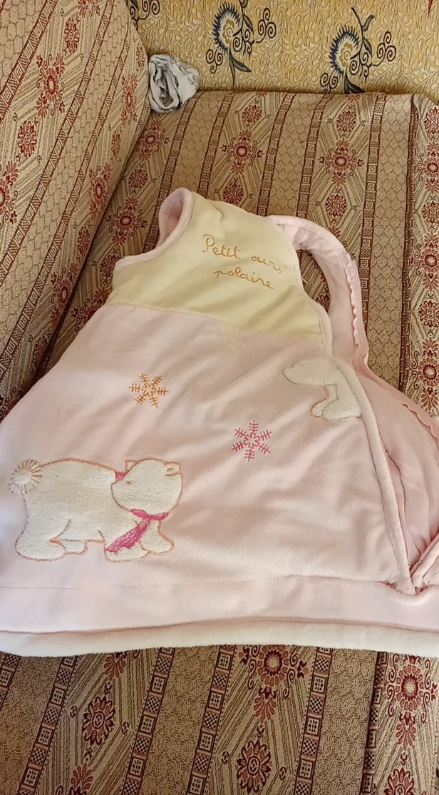 Pembe Nakışlı Bebek Uyku Tulumu - Görsel 2