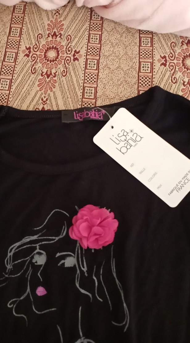 Kız Çocuk Siyah Uzun Kollu Baskılı Bluz - Görsel 2