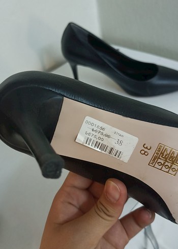 38 Beden Kadın Siyah Minimalist Stiletto Topuklu Ayakkabı