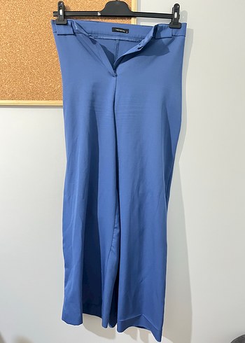 Mavi Midi Kumaş Kadın Pantolon - Görsel 2