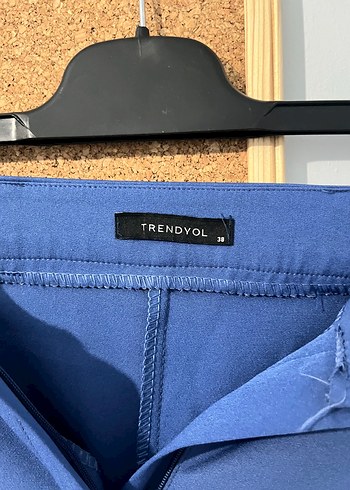 Mavi Midi Kumaş Kadın Pantolon - Görsel 3
