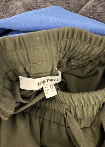 Kemerli Kadın Haki Kumaş Pantolon - Görsel 2