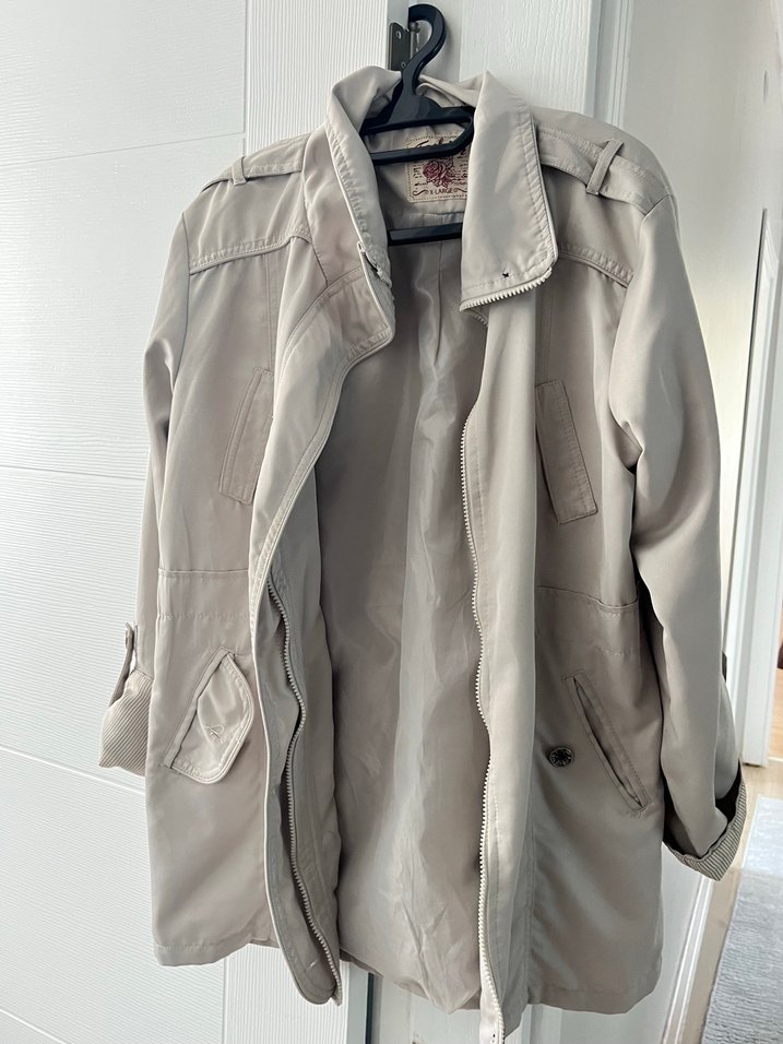 Düğmeli Bej Midi Ceket - Görsel 2