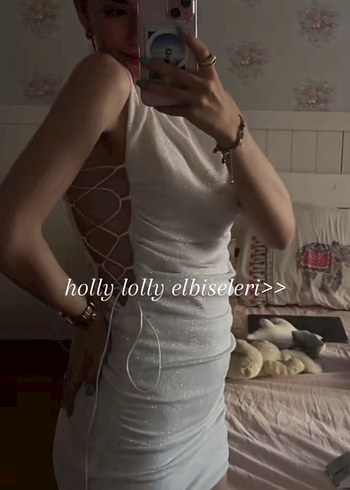 Beyaz Simli Mini Elbise