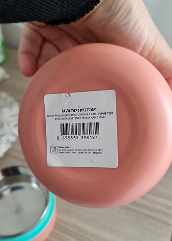 Pastel Pembe Ve Mint Renkli Gıda Kabı - Görsel 4