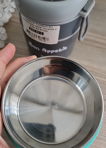 Bon Appetit Gri Paslanmaz Çelik Yemek Kabı - Görsel 3