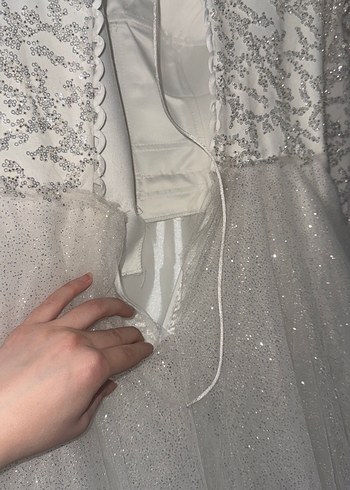 Uzun Kollu Prenses Gelinlik - Görsel 10