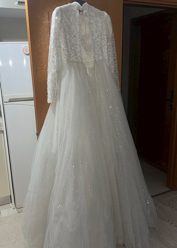 Uzun Kollu Prenses Gelinlik - Görsel 8