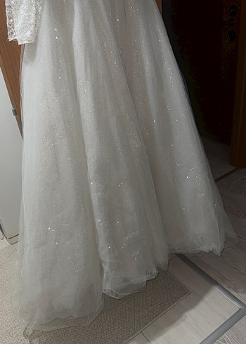 Uzun Kollu Prenses Gelinlik - Görsel 6