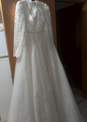 Uzun Kollu Prenses Gelinlik - Görsel 5