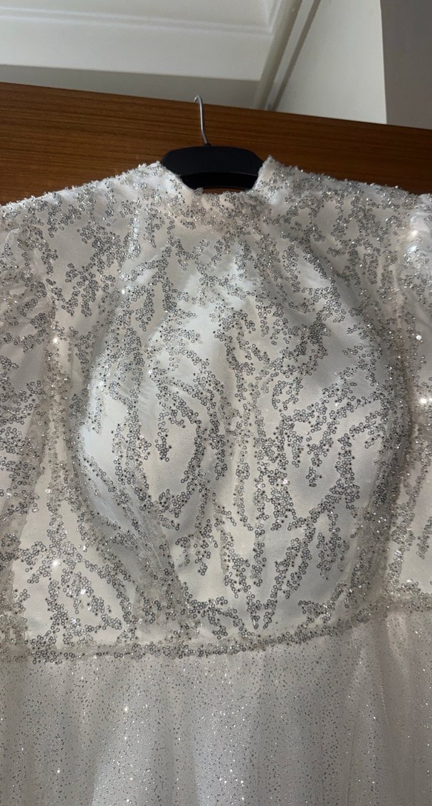 Uzun Kollu Prenses Gelinlik - Görsel 4