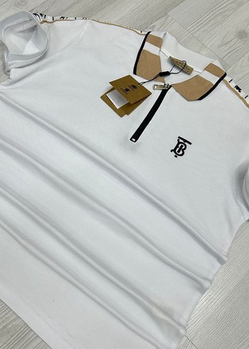 Beyaz Kemer Detaylı Erkek Polo Tişört