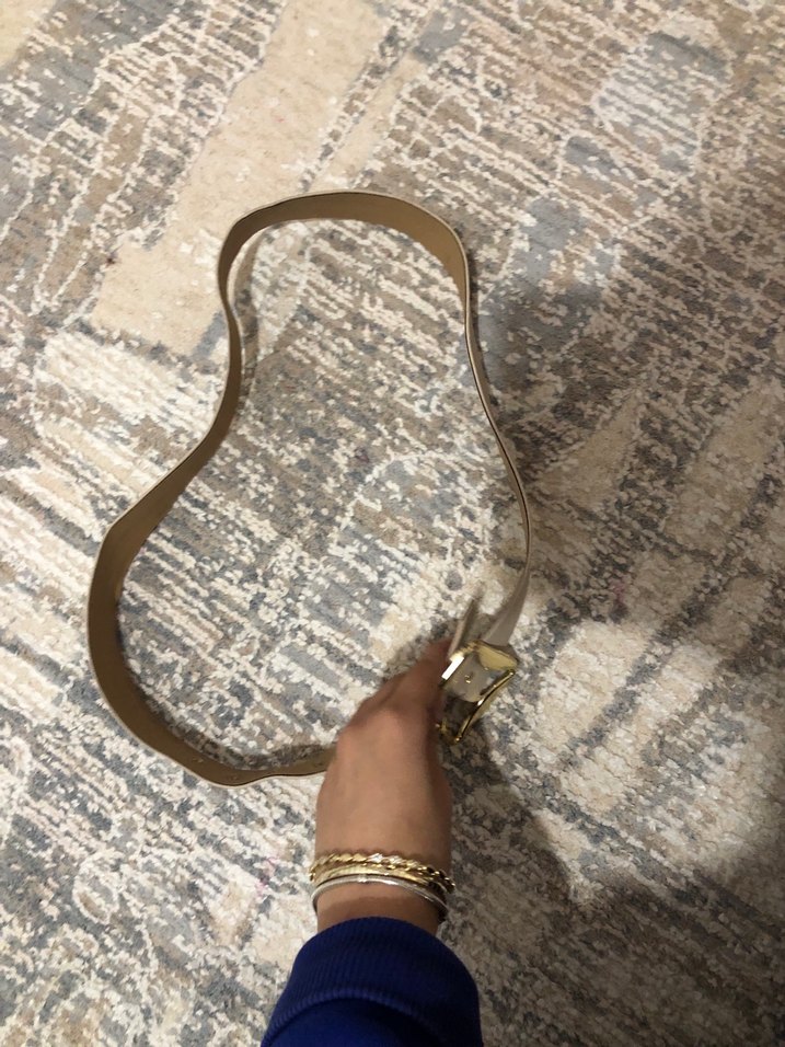 Bej Deri Kadın Kemer - Görsel 2