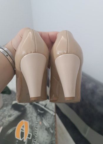 Bej Stiletto Topuklu Kadın Ayakkabı - Görsel 4