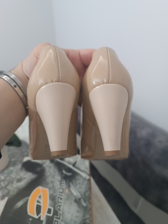 Bej Stiletto Topuklu Kadın Ayakkabı - Görsel 4