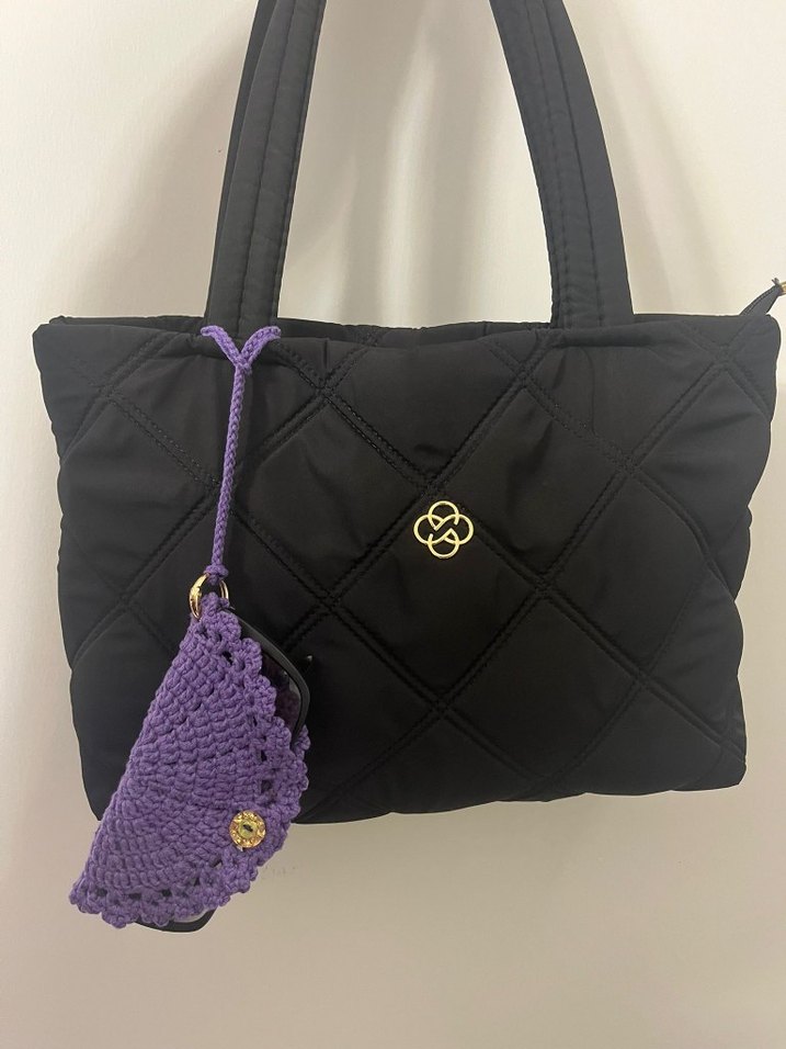 Mor Örgü gözlük charmı - Görsel 3