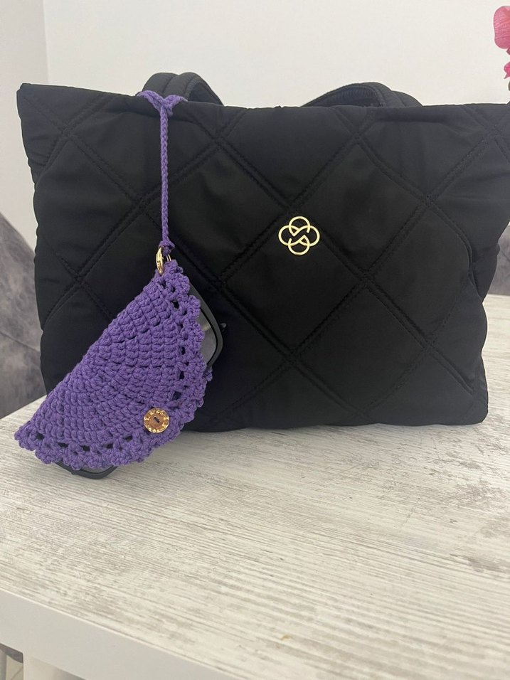 Mor Örgü gözlük charmı - Görsel 2