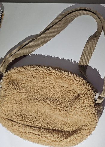 Diğer Kahverengi Nakışlı Kadın Peluş Çanta