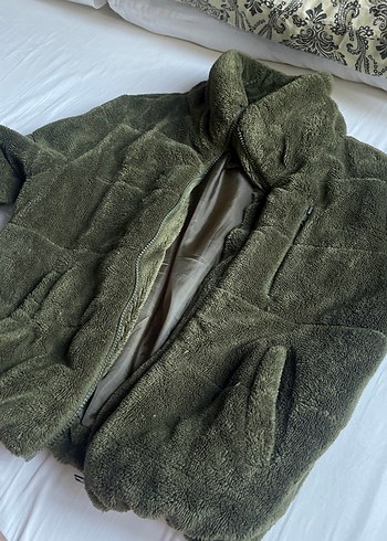 Fermuarlı Yeşil Kadın Polar Ceket