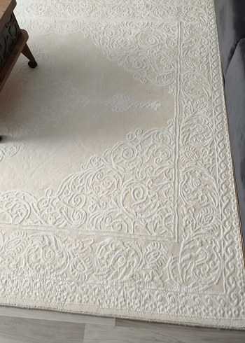 Modern Klasik Beyaz Gri Halı