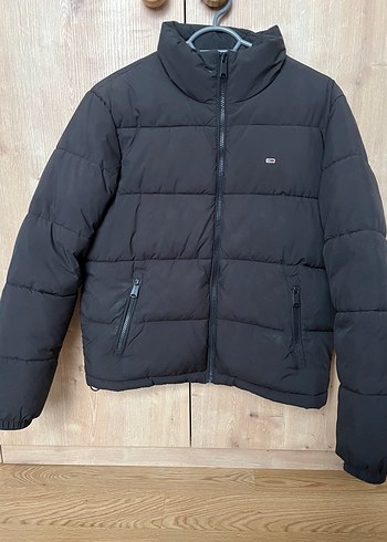 Tommy Hilfiger Siyah Yüksek Yakalı Kadın Kışlık Mont