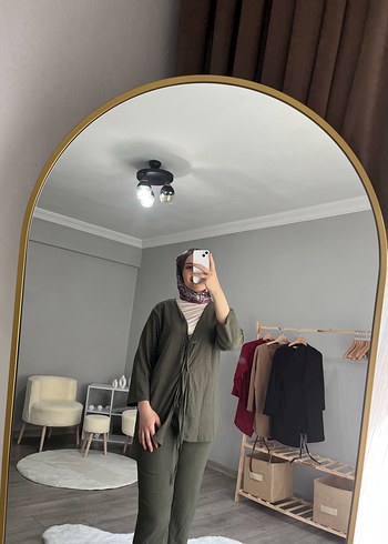 s Beden Kadın Haki bürümcük Midi Kimono
