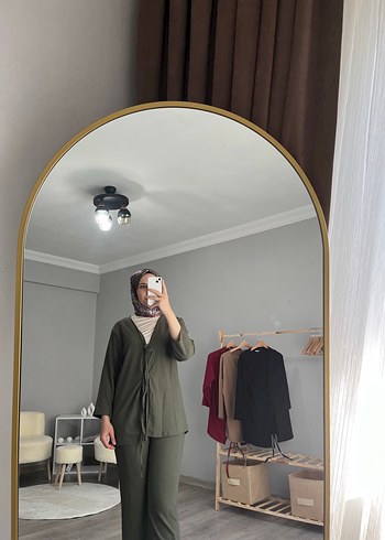 Diğer Kadın Haki bürümcük Midi Kimono