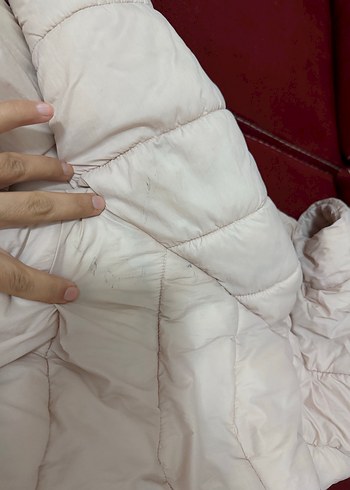 Bebek Beyaz Fermuarlı Kışlık Mont - Görsel 3