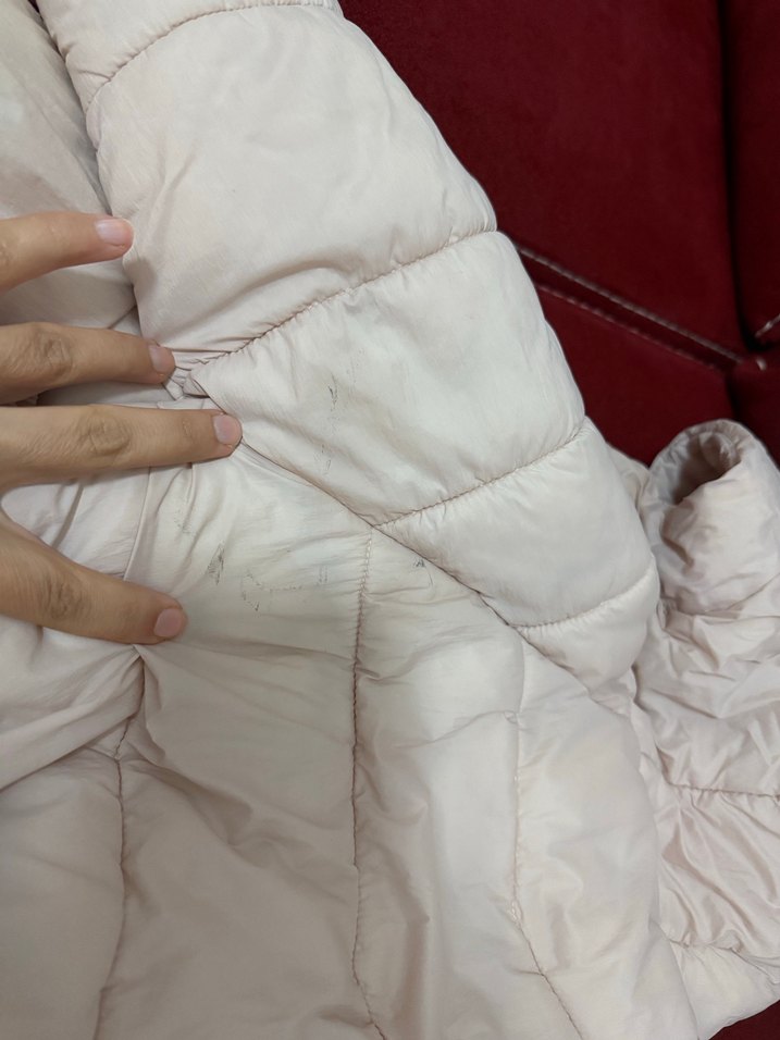 Bebek Beyaz Fermuarlı Kışlık Mont - Görsel 3