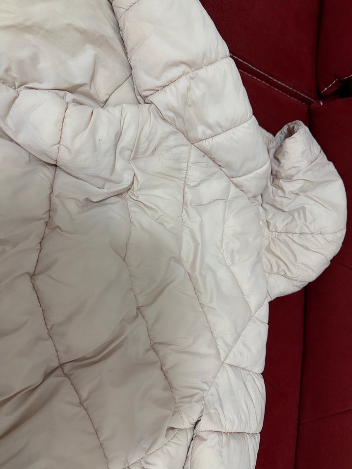 Bebek Beyaz Fermuarlı Kışlık Mont - Görsel 5