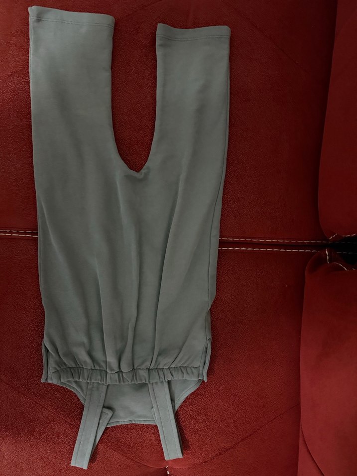 Unisex Çocuk Gri Düğmeli Tulum - Görsel 3