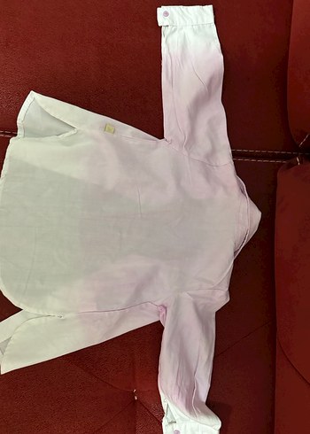 Kız Çocuk Pembe Batik Desenli Gömlek - Görsel 2