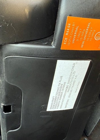 Kraft Techno Fix Plus Çocuk Oto Koltuğu Siyah - Görsel 7