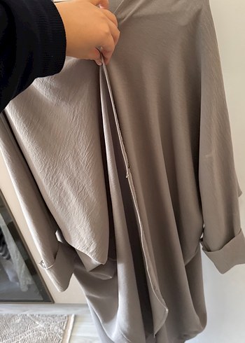 Gri standart beden hırka - Görsel 2