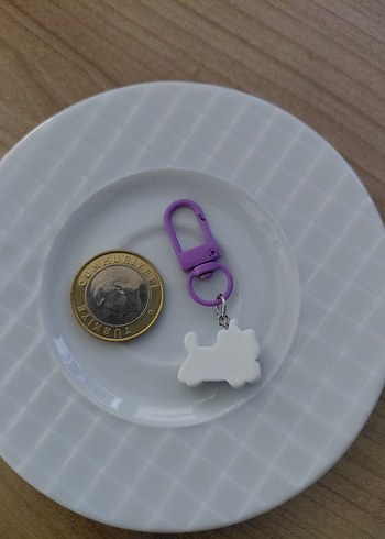 Mor Zincir Detaylı Kadın Anahtarlık - Görsel 3