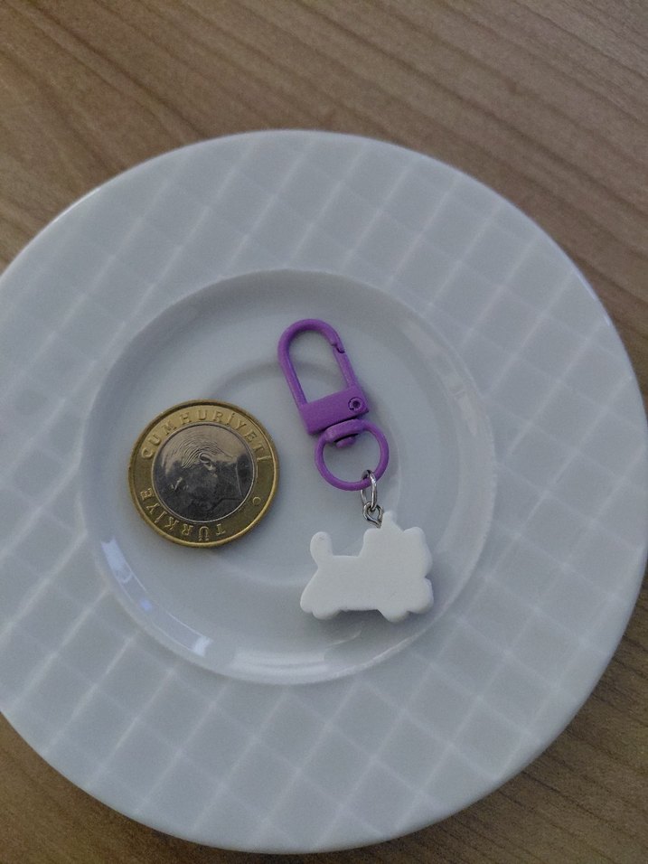 Mor Zincir Detaylı Kadın Anahtarlık - Görsel 3