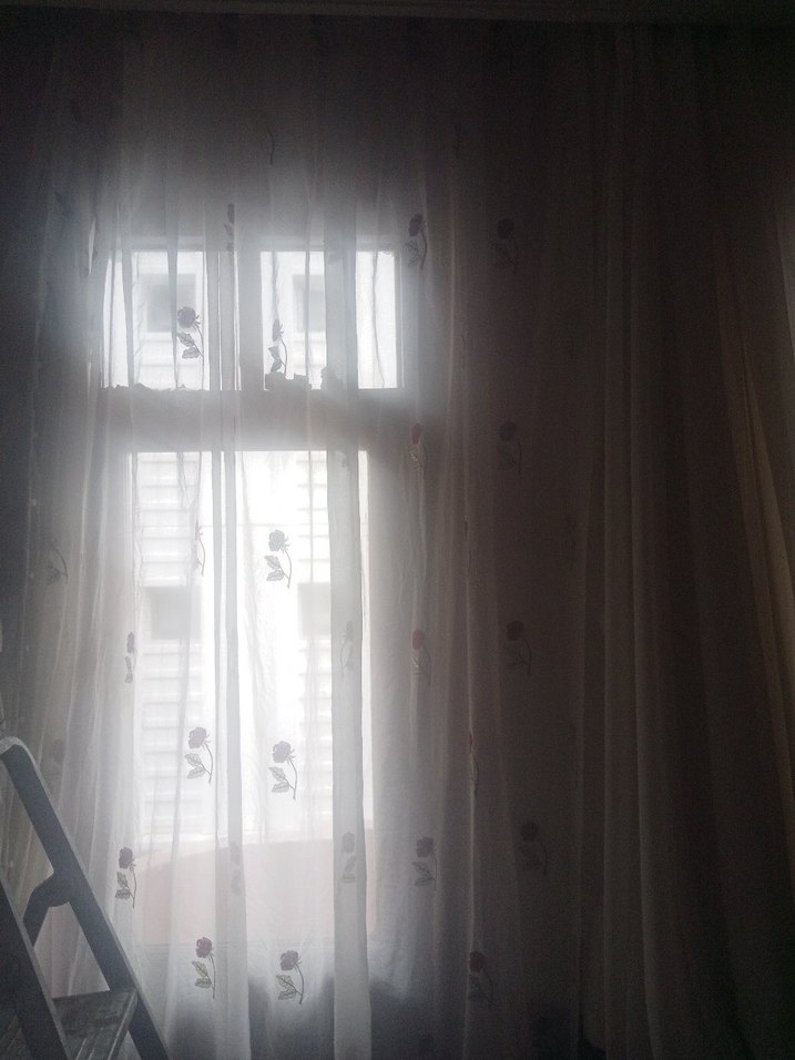 Nakışlı Beyaz tül Perde - Görsel 2