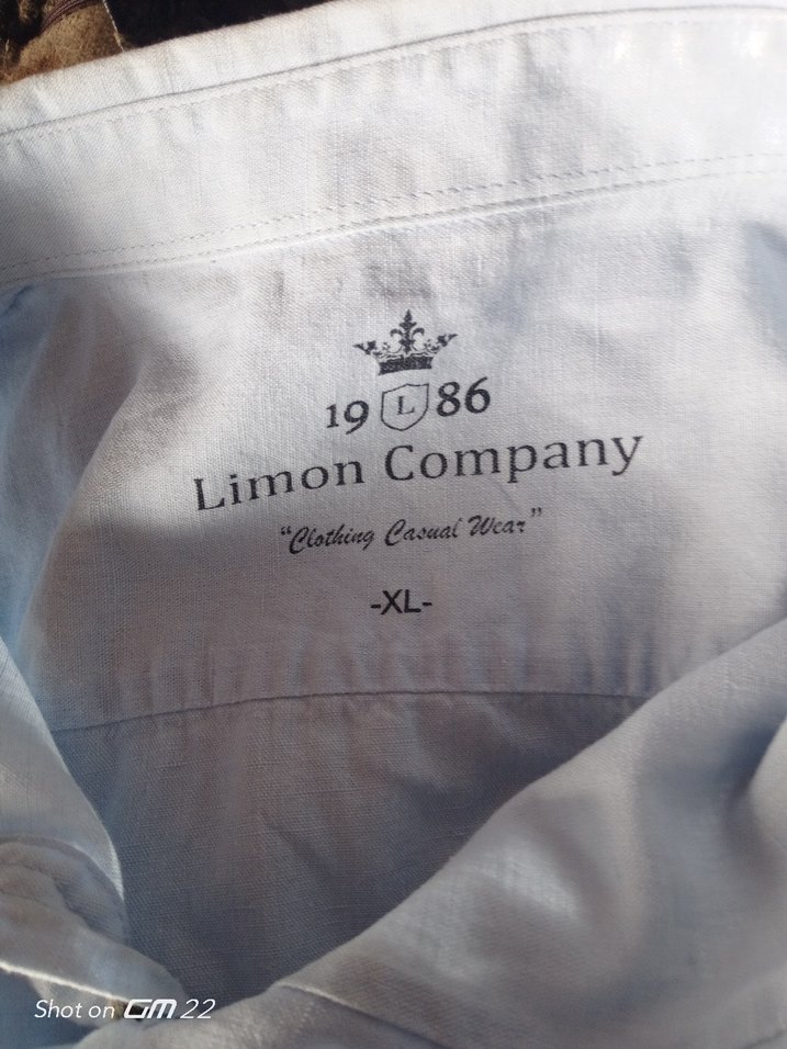 Mavi Kısa Kollu Keten Erkek Gömlek - Görsel 2