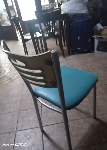 Turkuaz Minderli  sandalye 4 adet - Görsel 2
