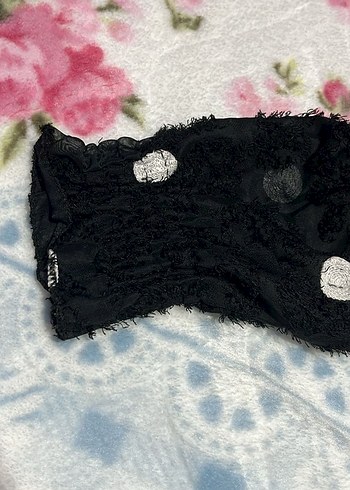 Dantel Detaylı Siyah Gotik Kadın Bluz - Görsel 2