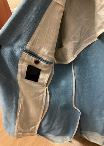 Mavi Erkek Kumaş Ceketli Notch Yaka - Görsel 3