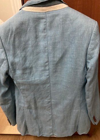 Mavi Erkek Kumaş Ceketli Notch Yaka - Görsel 2