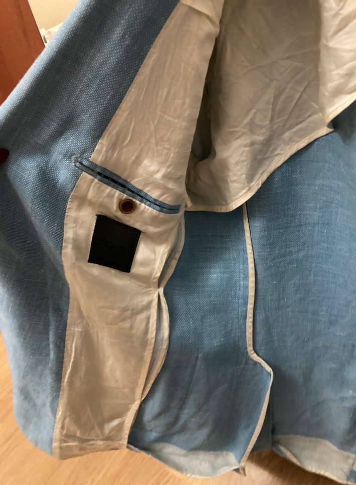 Mavi Erkek Kumaş Ceketli Notch Yaka - Görsel 3