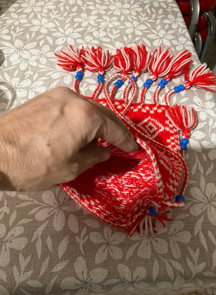 Kırmızı Bohem El Örgüsü Çanta el emeği göz nuru - Görsel 3