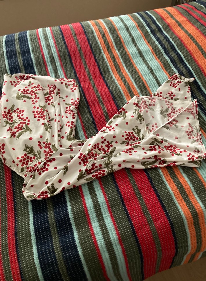 Çiçek İşlemeli Bohem Uzun Kollu Mini Bluz - Görsel 3