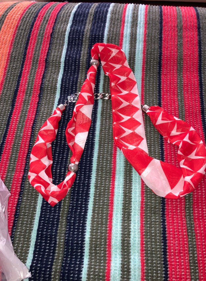 Uzun Kırmızı Bohem Zincir Detaylı Kolye - Görsel 3