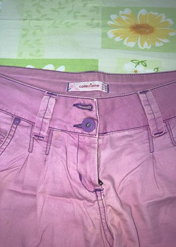 Düğmeli Pembe Mini Kadın Şort - Görsel 2