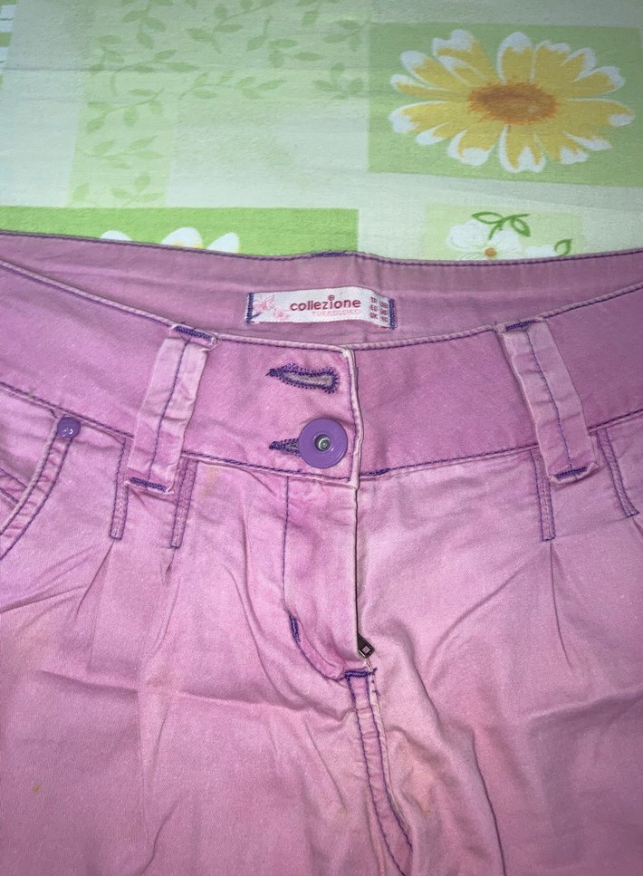 Düğmeli Pembe Mini Kadın Şort - Görsel 2