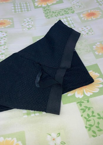 Dikişsiz Siyah Örgü Mini Etek - Görsel 3